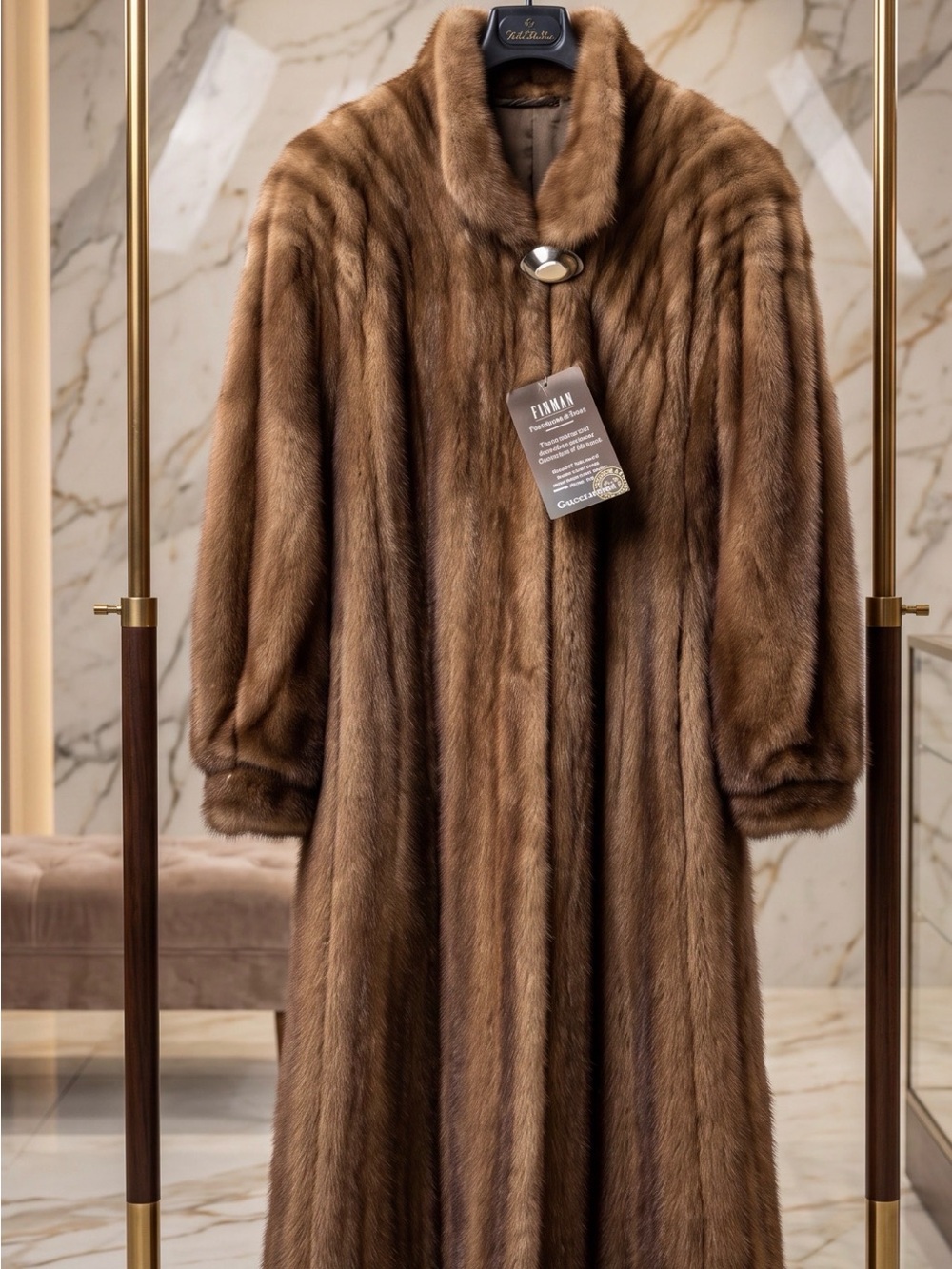 Fur-lined Raglan Mink Coat size XL(12-14)